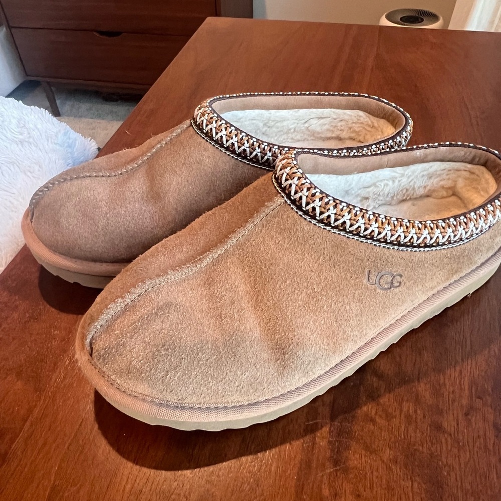 UGG Chestnut Suede Slip-On Tasman Slippers